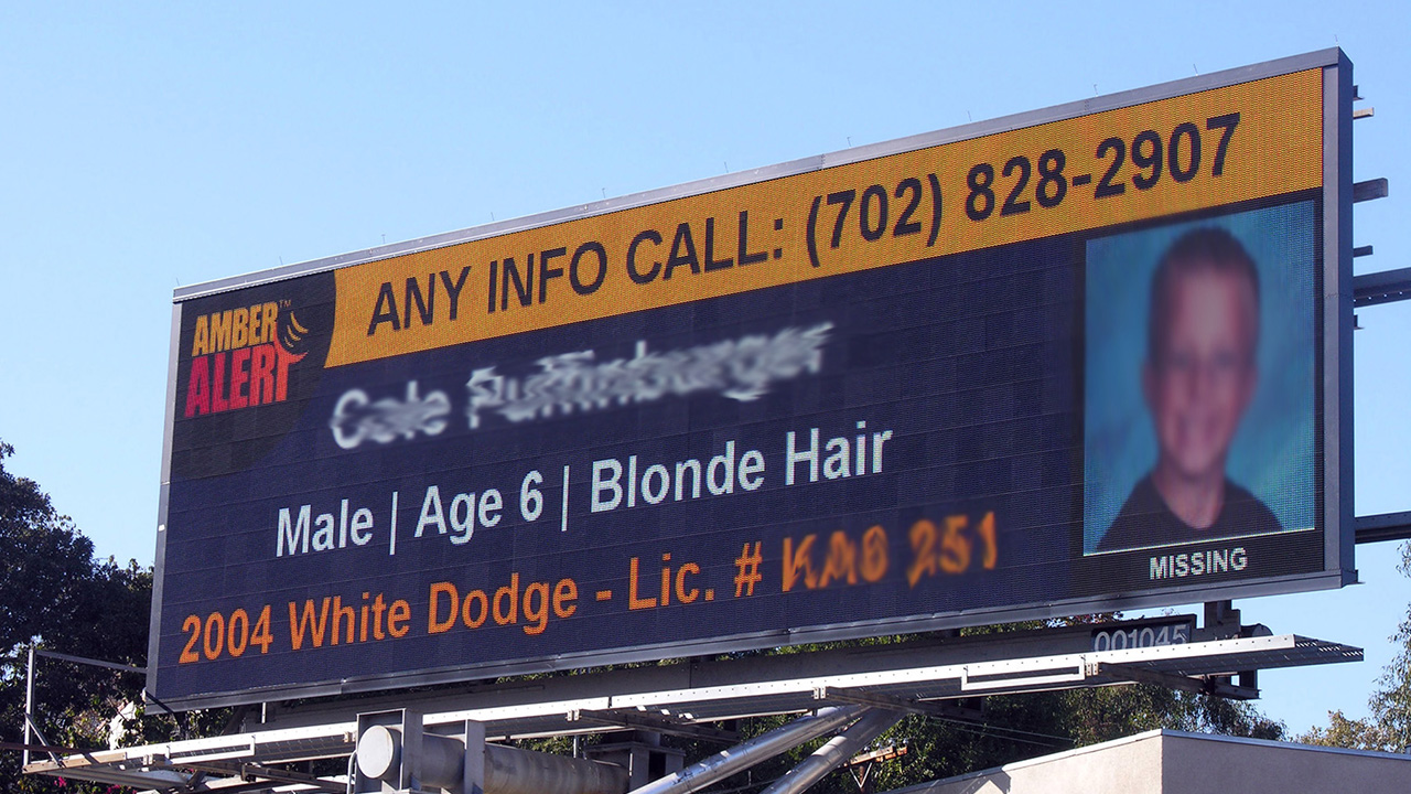 Example of dynamic emergency alerts found on an interstate billboard